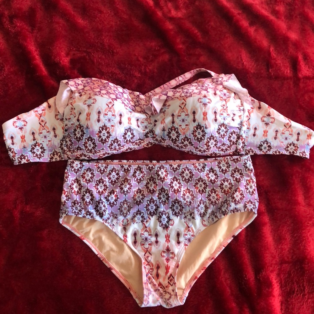 Ruffle top swimsuit